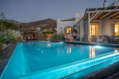 Luxury Villa Delphinus Paros Greece Pool View