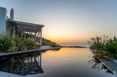 Luxury Villa Delphinus Paros Greece Pool - Sunset View