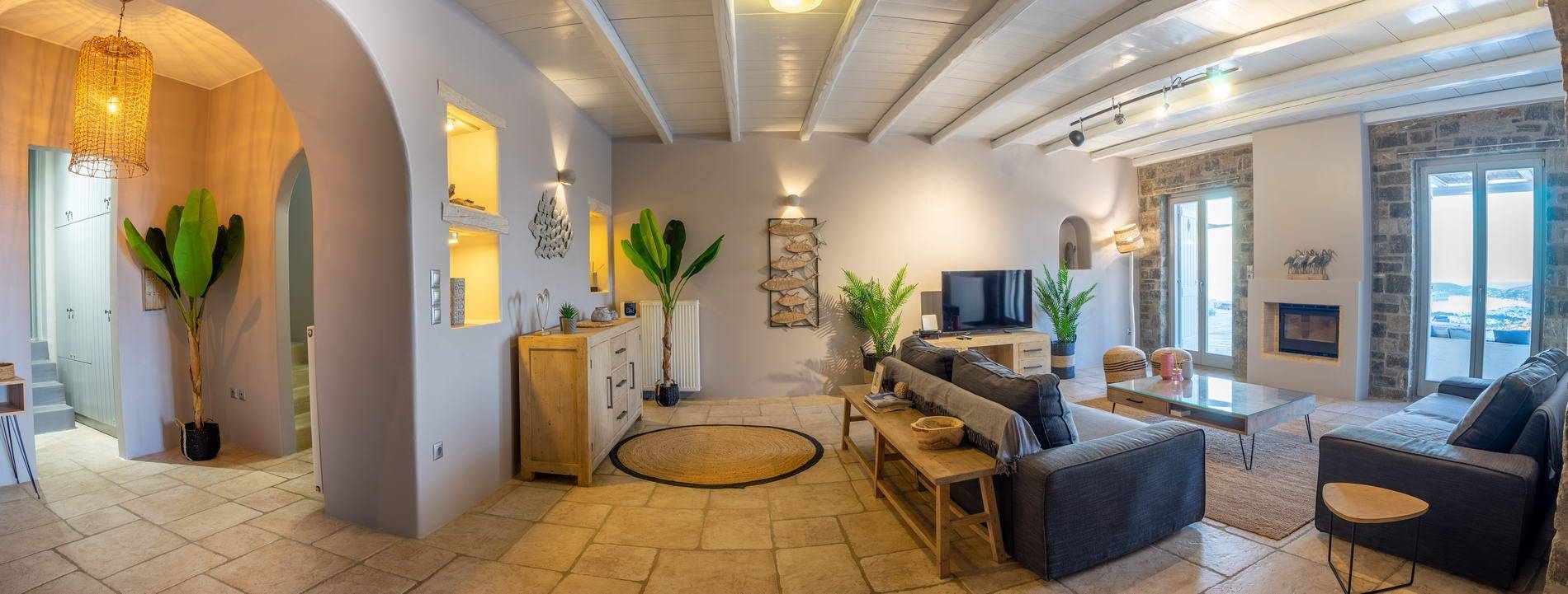 Sunset Villa Paros Interior - Living Room